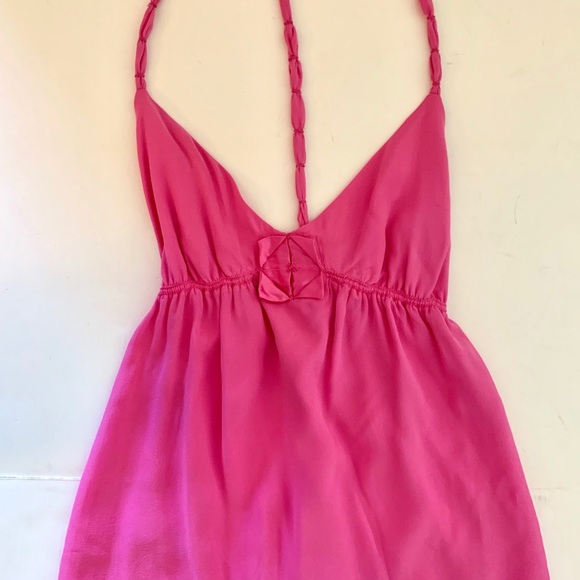 New Max Studio 100 % Silk Halter Top Size S - Picture 2 of 4